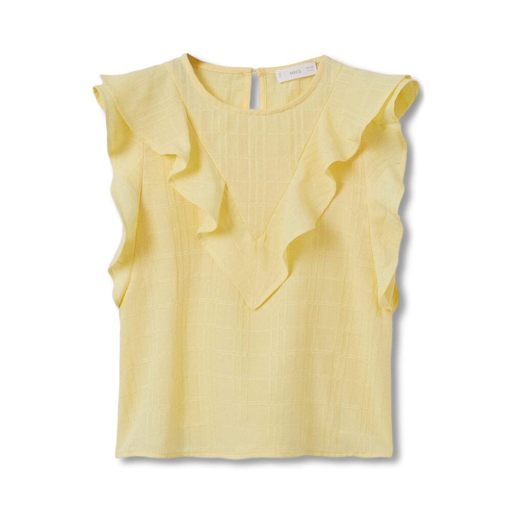 MANGO Girl's Blouse Zinnia (Little Kids/Big Kids) Amarillo 5-6 Years